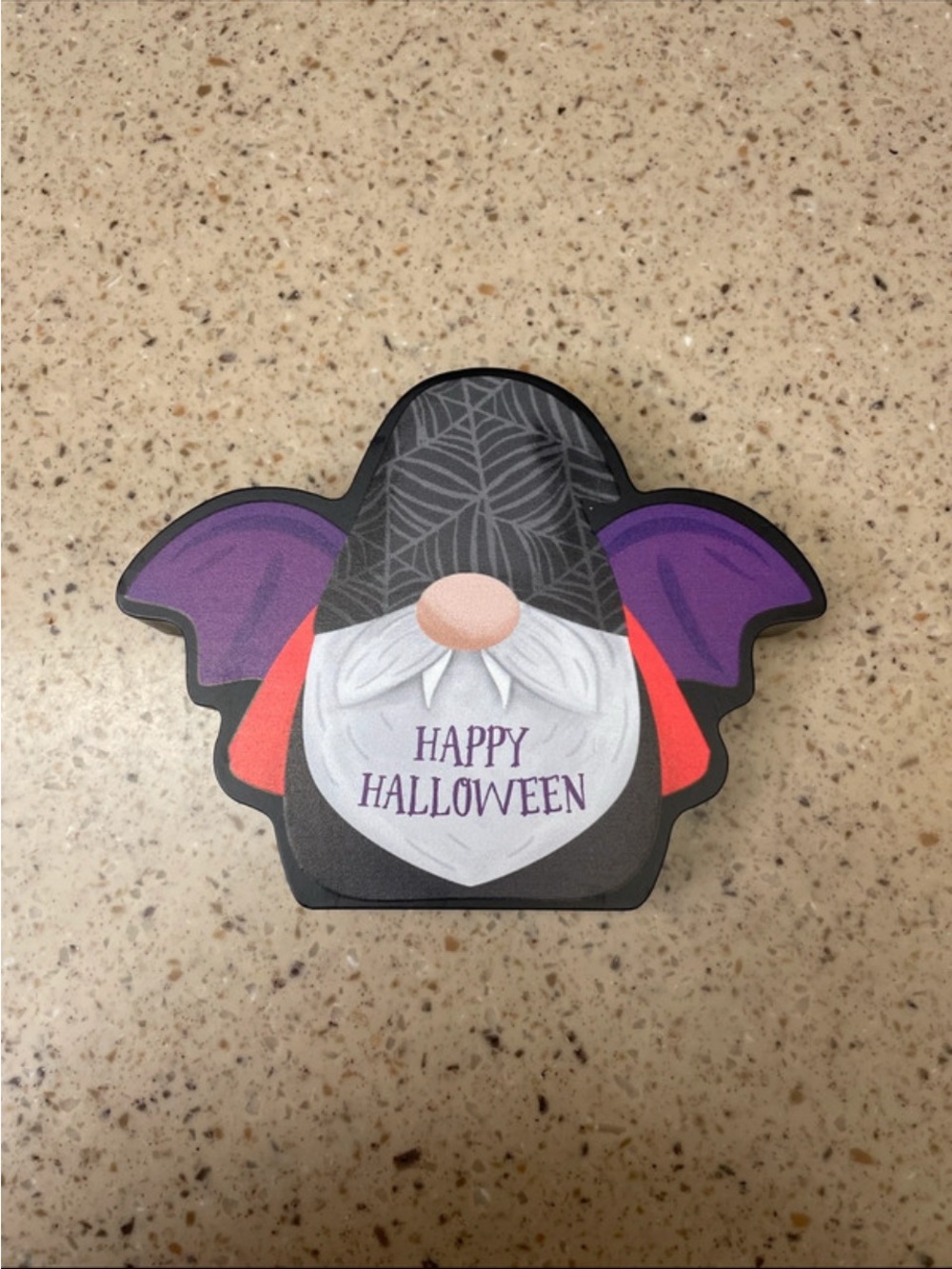 Happy Halloween Gnome Decoration - Black, Purple & Red